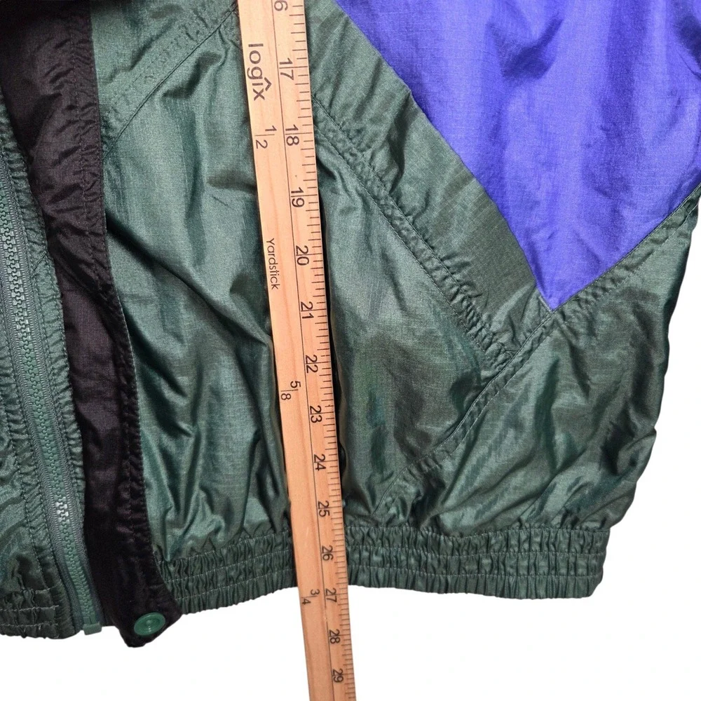 Vintage Nike Windbreaker Men XL Green Purple Colorblock 90s Y2K Ripstop Jacket